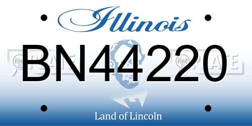 BN44220 Illinois License Plate