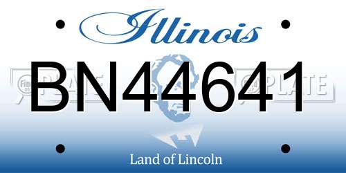 BN44641 Illinois License Plate