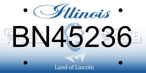 BN45236 Illinois License Plate
