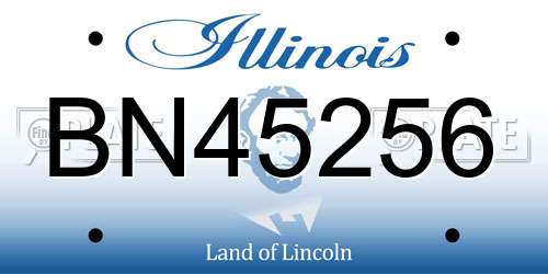BN45256 Illinois License Plate