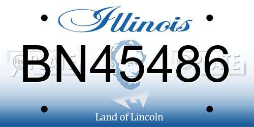 BN45486 Illinois License Plate