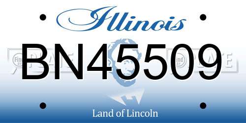 BN45509 Illinois License Plate