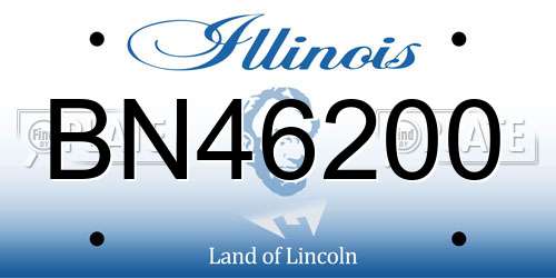 BN46200 Illinois License Plate