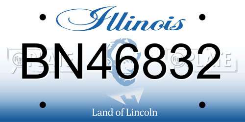BN46832 Illinois License Plate