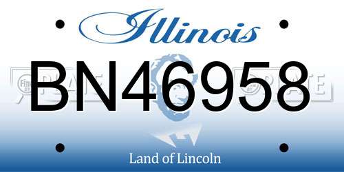 BN46958 Illinois License Plate