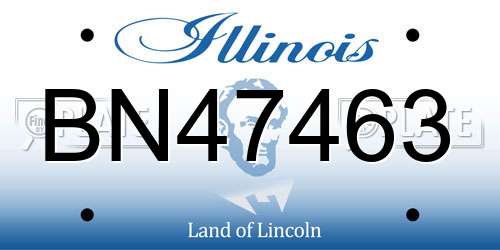 BN47463 Illinois License Plate