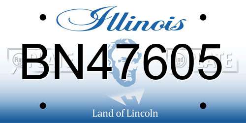 BN47605 Illinois License Plate