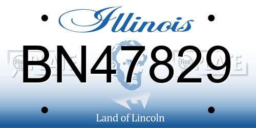 BN47829 Illinois License Plate