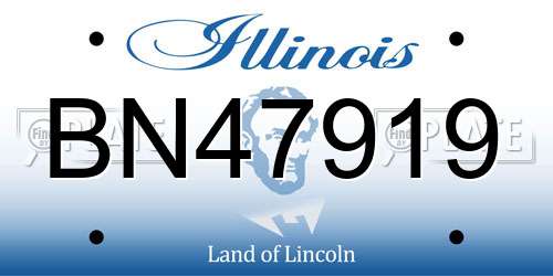 BN47919 Illinois License Plate