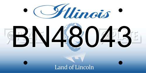 BN48043 Illinois License Plate
