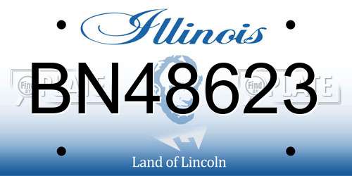 BN48623 Illinois License Plate