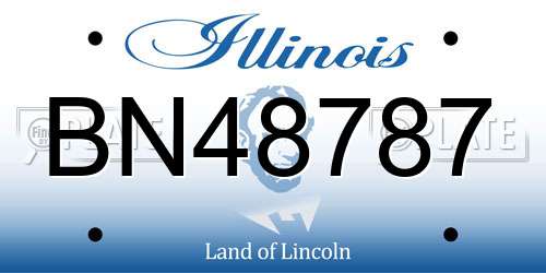 BN48787 Illinois License Plate