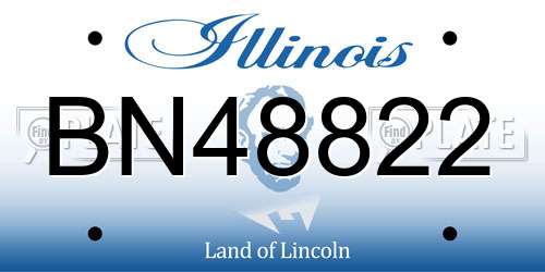 BN48822 Illinois License Plate