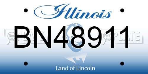 BN48911 Illinois License Plate