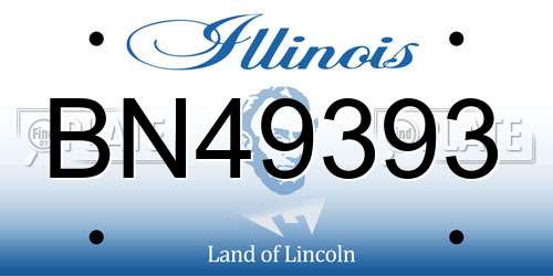 BN49393 Illinois License Plate