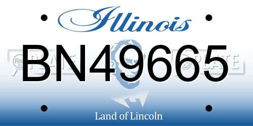 BN49665 Illinois License Plate