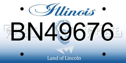 BN49676 Illinois License Plate