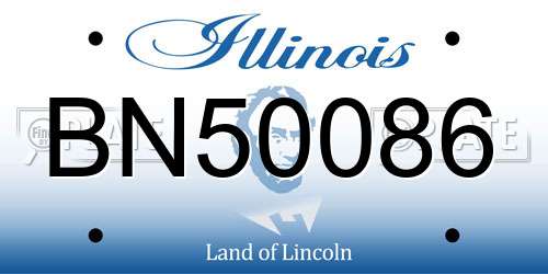 BN50086 Illinois License Plate