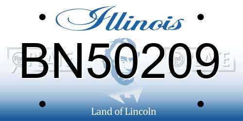 BN50209 Illinois License Plate