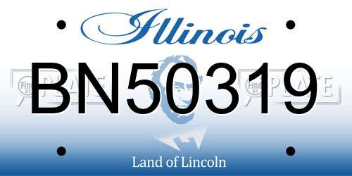 BN50319 Illinois License Plate