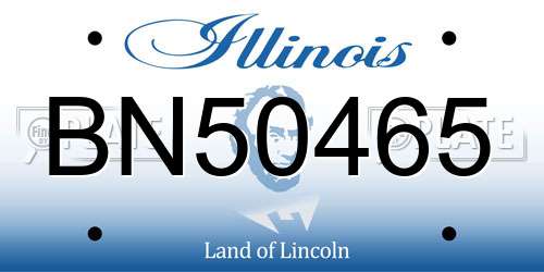 BN50465 Illinois License Plate