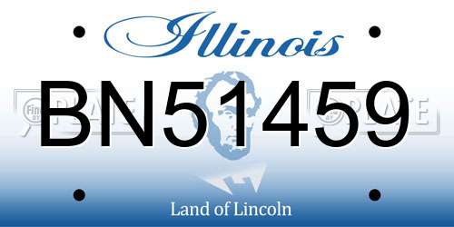 BN51459 Illinois License Plate