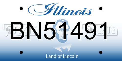 BN51491 Illinois License Plate