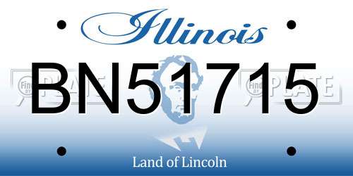 BN51715 Illinois License Plate