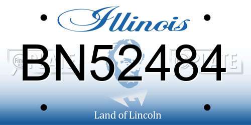 BN52484 Illinois License Plate