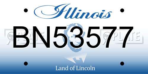BN53577 Illinois License Plate