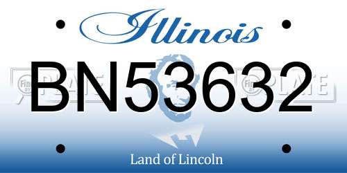 BN53632 Illinois License Plate