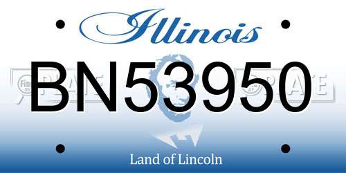 BN53950 Illinois License Plate
