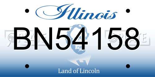 BN54158 Illinois License Plate