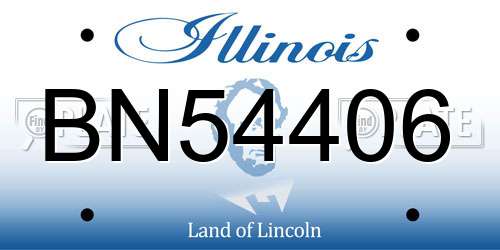 BN54406 Illinois License Plate