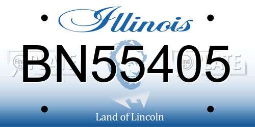 BN55405 Illinois License Plate