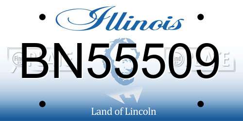 BN55509 Illinois License Plate