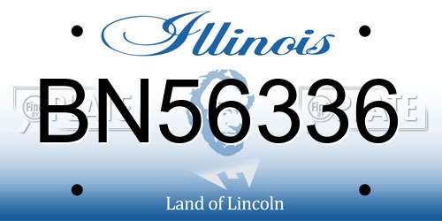 BN56336 Illinois License Plate