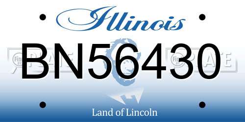 BN56430 Illinois License Plate