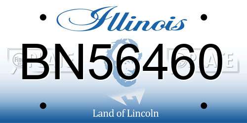 BN56460 Illinois License Plate