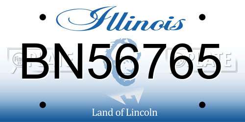 BN56765 Illinois License Plate