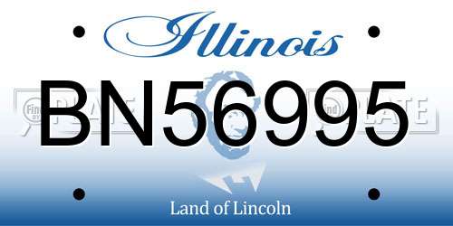 BN56995 Illinois License Plate