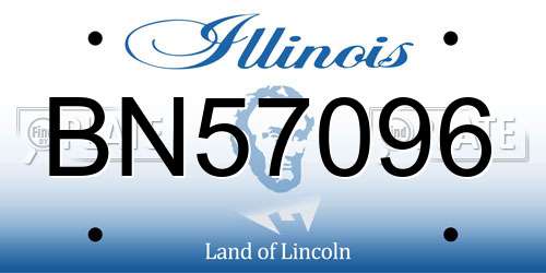 BN57096 Illinois License Plate