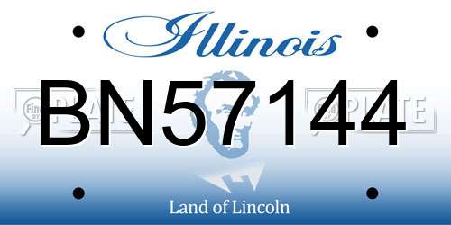 BN57144 Illinois License Plate
