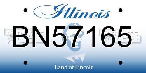 BN57165 Illinois License Plate