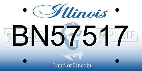 BN57517 Illinois License Plate