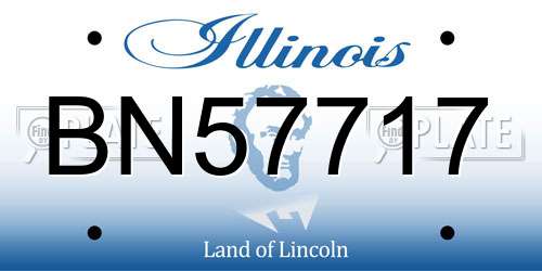 BN57717 Illinois License Plate