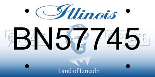 BN57745 Illinois License Plate