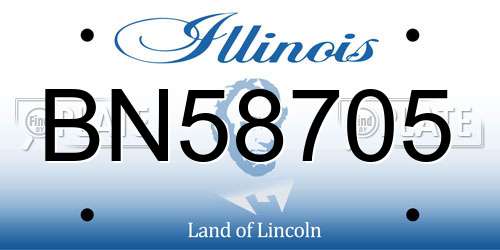 BN58705 Illinois License Plate