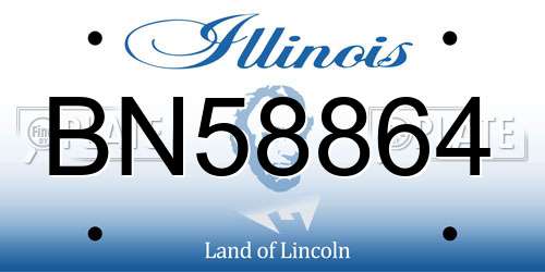BN58864 Illinois License Plate