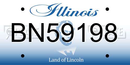 BN59198 Illinois License Plate